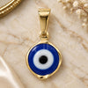 Dije Elegante 05.32.0077.2 Oro Laminado, Diseño de Ojo Griego, Pulido, Tono Dorado