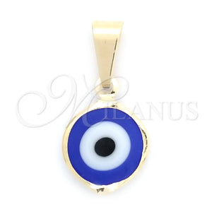 Dije Elegante 05.32.0077.2 Oro Laminado, Diseño de Ojo Griego, Pulido, Tono Dorado