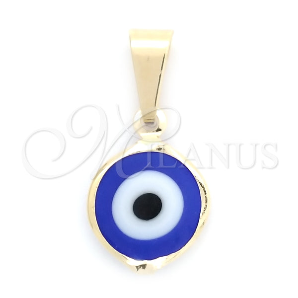 Dije Elegante 05.32.0077.2 Oro Laminado, Diseño de Ojo Griego, Pulido, Tono Dorado