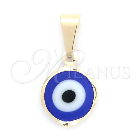 Dije Elegante 05.32.0077.2 Oro Laminado, Diseño de Ojo Griego, Pulido, Tono Dorado