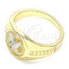 Anillo de Hombre 01.351.0013.12 Oro Laminado, Diseño de Águila, Pulido, Dos Tonos (One size fits all)