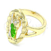 Anillo Elegante 01.351.0014.07 Oro Laminado, Diseño de San Judas, Pulido, Tres Tonos (Size 7)