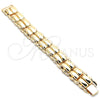 Pulsera Elegante 03.331.0105.09 Oro Laminado, Pulido, Tono Dorado (21 MM Thickness, 9 Inches Length)