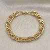 Pulsera Elegante 03.331.0106.08 Oro Laminado, Pulido, Tono Dorado (11 MM Thickness, 8 Inches Length)
