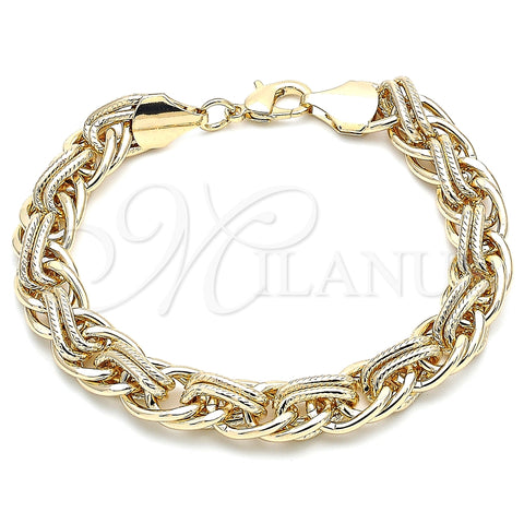 Pulsera Elegante 03.331.0106.08 Oro Laminado, Pulido, Tono Dorado (11 MM Thickness, 8 Inches Length)