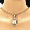 Dije Religioso 05.380.0043 Oro Laminado, Diseño de San Judas, Pulido, Tres Tonos