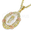 Dije Religioso 05.380.0043 Oro Laminado, Diseño de San Judas, Pulido, Tres Tonos