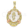 Dije Religioso 05.380.0043 Oro Laminado, Diseño de San Judas, Pulido, Tres Tonos