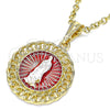 Dije Religioso 05.380.0044 Oro Laminado, Diseño de Guadalupe, Pulido, Tres Tonos