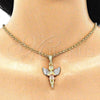 Dije Religioso 05.380.0065 Oro Laminado, Diseño de Angel, Pulido, Tres Tonos