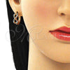 Argolla Huggie 02.210.0451.1.15 Oro Laminado, Diseño de Infinito, con Multicolor Micro Pave, Pulido, Tono Dorado