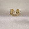 Anillo Multi Piedra 01.341.0012 Oro Laminado, Diseño de Miami Cubana, Pulido, Tono Dorado (One size fits all)