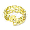 Anillo Elegante 01.341.0014 Oro Laminado, Diseño de Paperclip, Pulido, Tono Dorado (One size fits all)