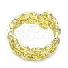 Anillo Elegante 01.341.0014 Oro Laminado, Diseño de Paperclip, Pulido, Tono Dorado (One size fits all)