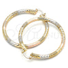 Argolla Grande 02.170.0242.1.50 Oro Laminado, Diamantado, Tres Tonos