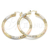 Argolla Grande 02.170.0242.1.50 Oro Laminado, Diamantado, Tres Tonos