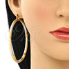 Argolla Extra Grande 02.170.0242.1.70 Oro Laminado, Diamantado, Tres Tonos