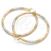 Argolla Extra Grande 02.170.0242.1.70 Oro Laminado, Diamantado, Tres Tonos