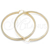Argolla Extra Grande 02.170.0389.80 Oro Laminado, Diseño de Hueco, Diamantado, Tono Dorado