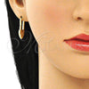 Argolla Huggie 02.362.0001.10 Oro Laminado, Diseño de Candado y Corazón, Pulido, Tono Dorado