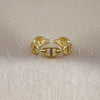 Anillo Elegante 01.341.0027 Oro Laminado, Diseño de Puff Mariner, Pulido, Tono Dorado (One size fits all)