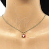 Collares con Dije 04.374.0003.20 Oro Laminado, Diseño de Mano de Dios, Esmaltado Rojo, Tono Dorado (02 MM Thickness, 20 Inches Length)
