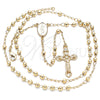 Rosario Fino 09.213.0024.24 Oro Laminado, Diseño de Guadalupe y Crucifijo, Pulido, Tono Dorado