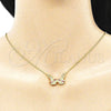 Juego de Arete y Dije de Nino 06.361.0033.1 Oro Laminado, Diseño de Mariquita, con Granate and Blanca Cristal, Pulido, Tono Dorado
