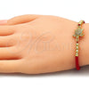 Pulsera Bolo Ajustable 03.299.0091.11 Oro Laminado, Diseño de Tortuga y Bola, con Blanca Micro Pave, Pulido, Tono Dorado (03 MM Thickness, 11 Inches Length)