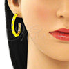 Arete Dormilona 02.362.0005.1 Oro Laminado, Diseño de Estrella, con Blanca Zirconia Cubica, Esmaltado Amarillo, Tono Dorado