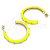 Arete Dormilona 02.362.0005.1 Oro Laminado, Diseño de Estrella, con Blanca Zirconia Cubica, Esmaltado Amarillo, Tono Dorado