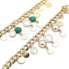 Pulsera de Dije 03.331.0119.08 Oro Laminado, con Verde Opal, Pulido, Tono Dorado (10 MM Thickness, 8 Inches Length)