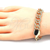 Pulsera Básica 03.331.0123.09 Oro Laminado, Diamantado, Tono Dorado (12 MM Thickness, 9 Inches Length)