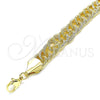 Pulsera Básica 03.331.0124.09 Oro Laminado, Pulido, Tono Dorado (10 MM Thickness, 9 Inches Length)