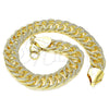 Pulsera Básica 03.331.0124.09 Oro Laminado, Pulido, Tono Dorado (10 MM Thickness, 9 Inches Length)