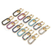 Argolla Huggie 02.210.0471.4.12 Oro Laminado, Diseño de Paperclip, con Negro Zirconia Cubica, Pulido, Tono Dorado