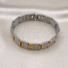 Pulsera Solida 03.114.0284.1.08 Acero Inoxidable, Pulido, Dos Tonos (14 MM Thickness, 8 Inches Length)