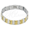 Pulsera Solida 03.114.0284.1.08 Acero Inoxidable, Pulido, Dos Tonos (14 MM Thickness, 8 Inches Length)