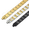 Pulsera Solida 03.114.0284.1.08 Acero Inoxidable, Pulido, Dos Tonos (14 MM Thickness, 8 Inches Length)