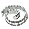 Pulsera Solida 03.114.0307.1.08 Acero Inoxidable, Diseño de Llave Griega, Pulido, Dos Tonos (13 MM Thickness, 8 Inches Length)