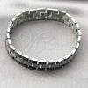 Pulsera Solida 03.114.0307.1.08 Acero Inoxidable, Diseño de Llave Griega, Pulido, Dos Tonos (13 MM Thickness, 8 Inches Length)