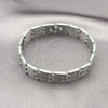 Pulsera Solida 03.114.0218.2.09 Acero Inoxidable, Diseño de Llave Griega, Pulido, Dos Tonos (14 MM Thickness, 9 Inches Length)