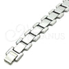 Pulsera Solida 03.114.0300.2.09 Acero Inoxidable, Pulido, Tono Plateado (14 MM Thickness, 9 Inches Length)