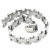 Pulsera Solida 03.114.0300.2.09 Acero Inoxidable, Pulido, Tono Plateado (14 MM Thickness, 9 Inches Length)