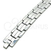 Pulsera Solida 03.114.0256.3.09 Acero Inoxidable, Pulido, Tono Plateado (14 MM Thickness, 9 Inches Length)
