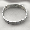 Pulsera Solida 03.114.0256.3.09 Acero Inoxidable, Pulido, Tono Plateado (14 MM Thickness, 9 Inches Length)