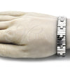 Pulsera Solida 03.114.0257.2.09 Acero Inoxidable, Pulido, Tono Plateado (13 MM Thickness, 9 Inches Length)