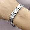 Pulsera Solida 03.114.0257.2.09 Acero Inoxidable, Pulido, Tono Plateado (13 MM Thickness, 9 Inches Length)