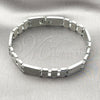 Pulsera Solida 03.114.0311.2.09 Acero Inoxidable, Pulido, Tono Plateado (12 MM Thickness, 9 Inches Length)