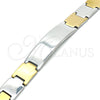 Pulsera Solida 03.114.0370.1.08 Acero Inoxidable, Pulido, Dos Tonos (12 MM Thickness, 8 Inches Length)